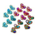 Retro Diamond-studded Rhinestone Heart Hanging Earrings Glass Diamond Women Elegant Long Luxury Statement Inspired Drop Earrings