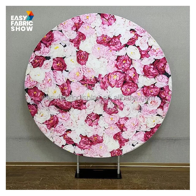 Custom Logo 2m Cartoon Style Wedding Props Iron Flower Stand Double Round Ring Arch Frame Party Backdrop Decorative Arch Frame