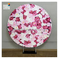 Custom Logo 2m Cartoon Style Wedding Props Iron Flower Stand Double Round Ring Arch Frame Party Backdrop Decorative Arch Frame