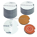 Mdfsub Wholesale Price 4mm Thickness Round Shape 65x65mm Sublimation Mdf Car Coaster Sublimation Blank Mdf Car Coaster