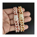 Customized Bling Jewelry Gold Plated Miami Iced Out Cuban Bracelets Cuban Link Chain for Men