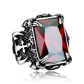 SS8-183R Steel Soldier Men Stainless Steel Popular Cool Personality Titanium Steel Stone Ring