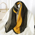 Designer Brand Autumn Luxury Grey Ladies Wild Leopard Scarf Female Long Scarf Shawl Thin Brown Fashionable Scarf Long Shawl