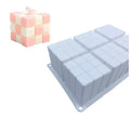 Early Riser 6-cavity Cube Silicone Mold Candle Mold Cake Tools Kitchen Toys Nine Square Mouldings Cake Molds