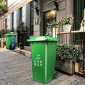 120-Liter Big Size Plastic Waste Container Wheels Easy-to-Use Street Trash Bin for Public Restaurants Built-In Dust Bin PP