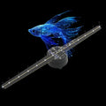 Factory Direct Sales 42cm 3D Hologram LED Fan with Two Blades for Clear Image Display