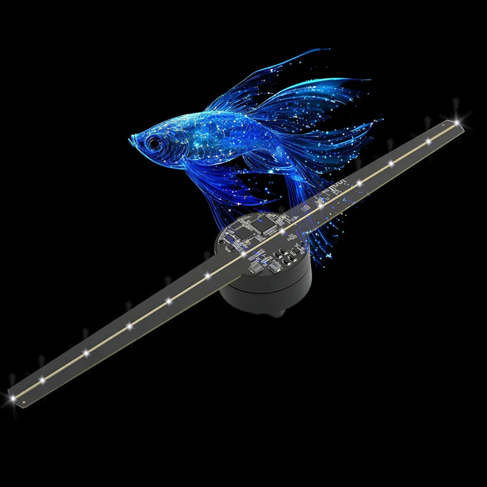 Factory Direct Sales 42cm 3D Hologram LED Fan with Two Blades for Clear Image Display