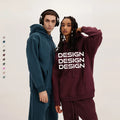 Wholesale Custom Logo Unisex Hoodies Suits 500GSM Heavy Weight Oversized Pullover Hoodie 100%Cotton Sweatpants and Hoodie Sets