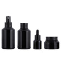 Hot Sales Empty 15g 30g 50g Olive Green Amber Inclined Shoulder Face Cream Containers Skin Care Luxury Frost Glass Spray
