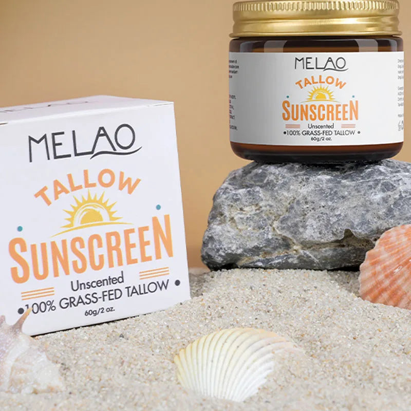 Custom Logo 100% Grass-Fed Tallow Sunscreen Against Sunburn Water-Resistant SPF 25 Mineral Private Label Cream with Zinc Oxide