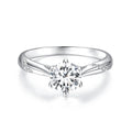 Beautiful Fashion Women's Wedding Ring 925 Sterling Silver D Color Moissanite 1 Carat Diamond Ring GRA Certified