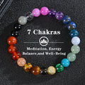 Bohemian Stones 7 Chakras for Bracelets with Colorful Stones Tiger's Eye and Yoga Stone Wristband Jewelry for Women