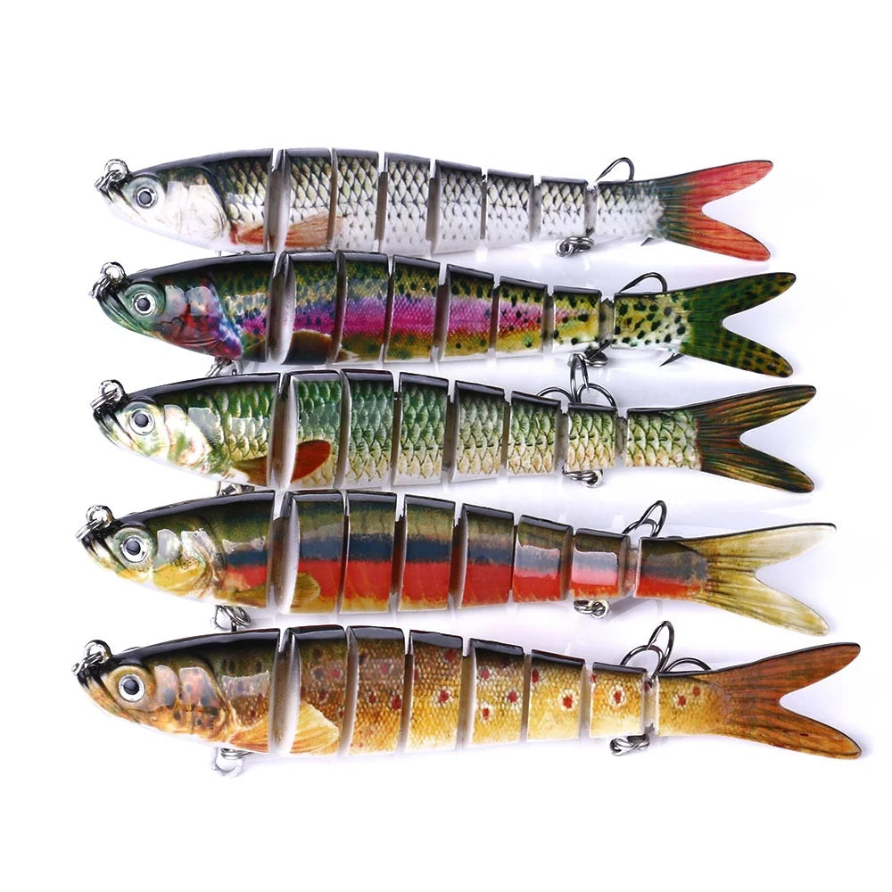 5PCS/Box Simulation Hard Bait Multi-section Lifelike Fishing Lure Bionic Hard Bait