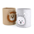 Cute Animal Fabric Fold-able Large Children Toys Storage Laundry Basket Bins Felt Storage Box