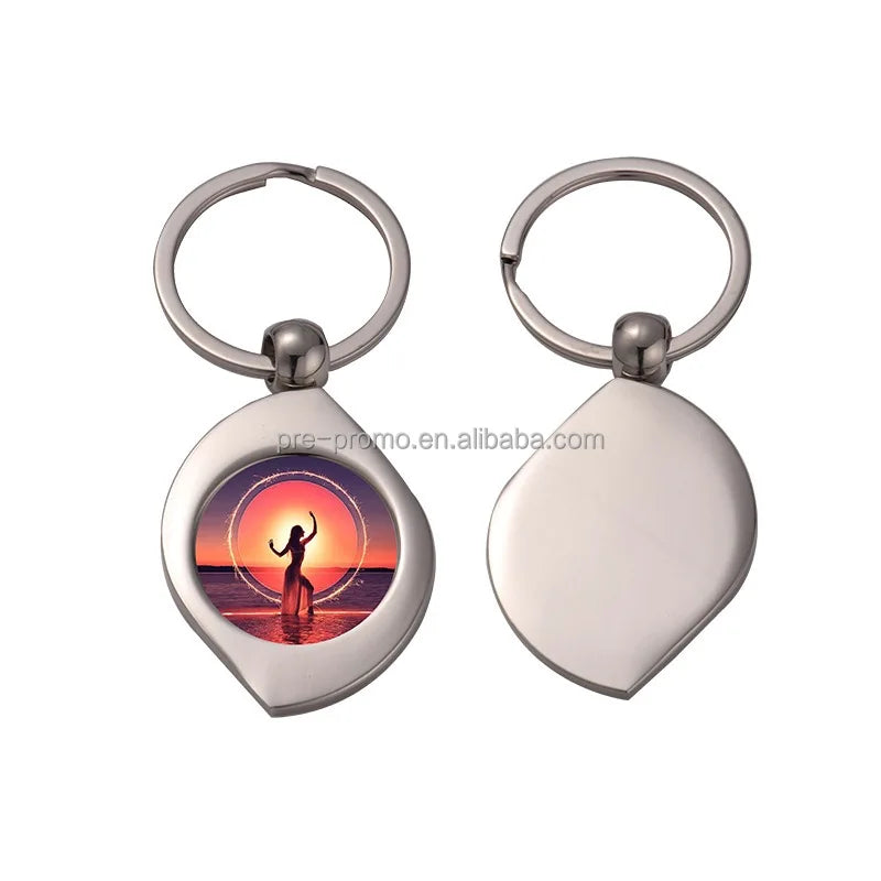 Custom Wholesale Blank Sublimation Souvenir Metal Keychain
