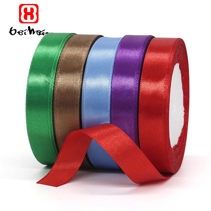 Wholesale Satin Ribbons 15 mm Polyester 25 Yards Per Roll Ribbon for Gift Wrapping