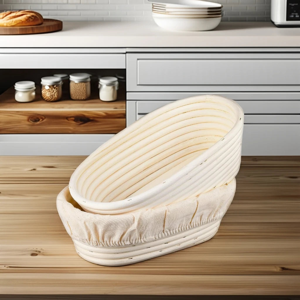 Authentic Oval Ceramic Bread Proofing Basket Set for Better Baking Experience Sourdough Bread Making Supplies
