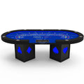 YH 102inch Professional Poker Baccarat Table Custom Luxury LED Lighting MDF/Wood/Metal/Stainless Steel Sublimation Printed PU