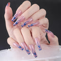 2024 Hot Sale Ballet Fake Press on Nails ABS Material Full Cover Long Ballerina Nail Art Salon Use Finger Application