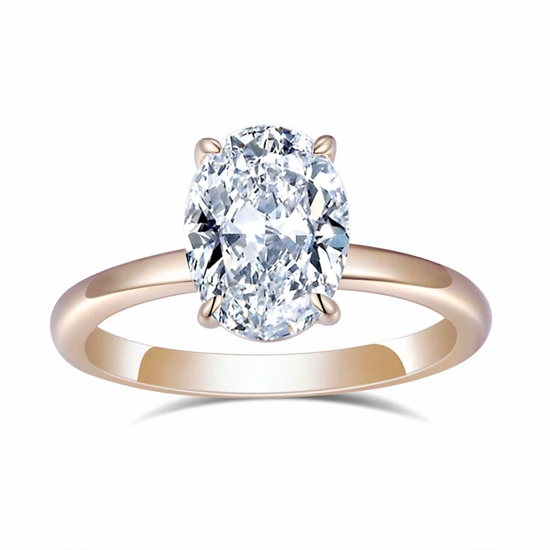Messi  Jewelry MSR-664 Classic Solitaire Diamond Ring 18k Yellow Gold 1.4ct  Lab Grown Diamond Engagement Ring