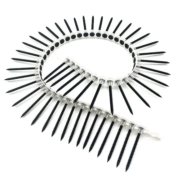 High Quality M3.5 Anti-Corrosion Collated Drywall Screw Black Oxide Finish 25mm Length Steel Material DIN Standard