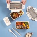 Creative Microwave Lunch Box Student Work Portable Lunch Box with Lid