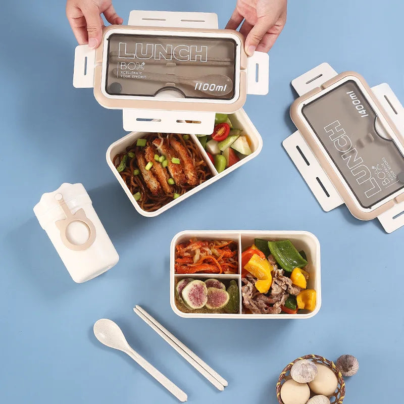 Creative Microwave Lunch Box Student Work Portable Lunch Box with Lid