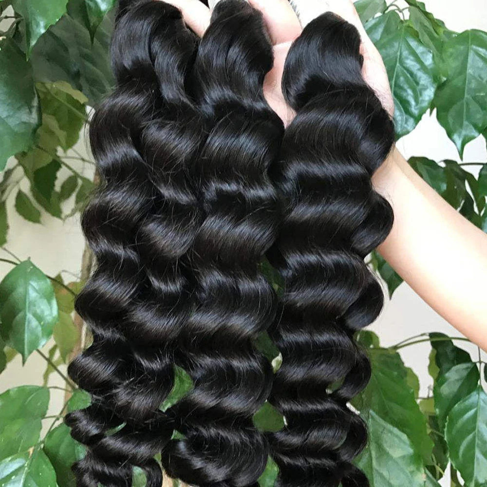 Raw Cambodian Virgin Human Hair Weave VendorsSDD Loose Deep Unprocessed Cuticle Aligned Cambodian Hair Bundles
