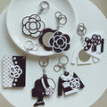 Zonyin Hot Selling Acetate Portable Small Makeup Mirror Key Chain Bag Pendant Accessories Wholesale for Girls Gift