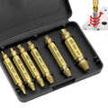 4pcs/5pcs/6pcs Titanium-Plated HSS 4341 Double-Head Broken Bolts Repair Tool Screw Extractor Set Power Tool Accessories Kit