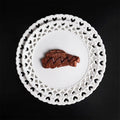 Wholesale Hollow Out Flat White Porcelain Round Cake Steak Dinner Plates for Home Restaurant Decoration