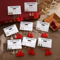 VKME Cute Santa Claus Dangle Hoop Earrings for Women Lovely Snowman Tassels Stud Earrings Jewelry for Christmas