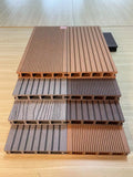 Sonsill 4-Hole 150x25mm Industrial Design WPC Decking Moisture Proof & Interlocking for Outdoor Parks