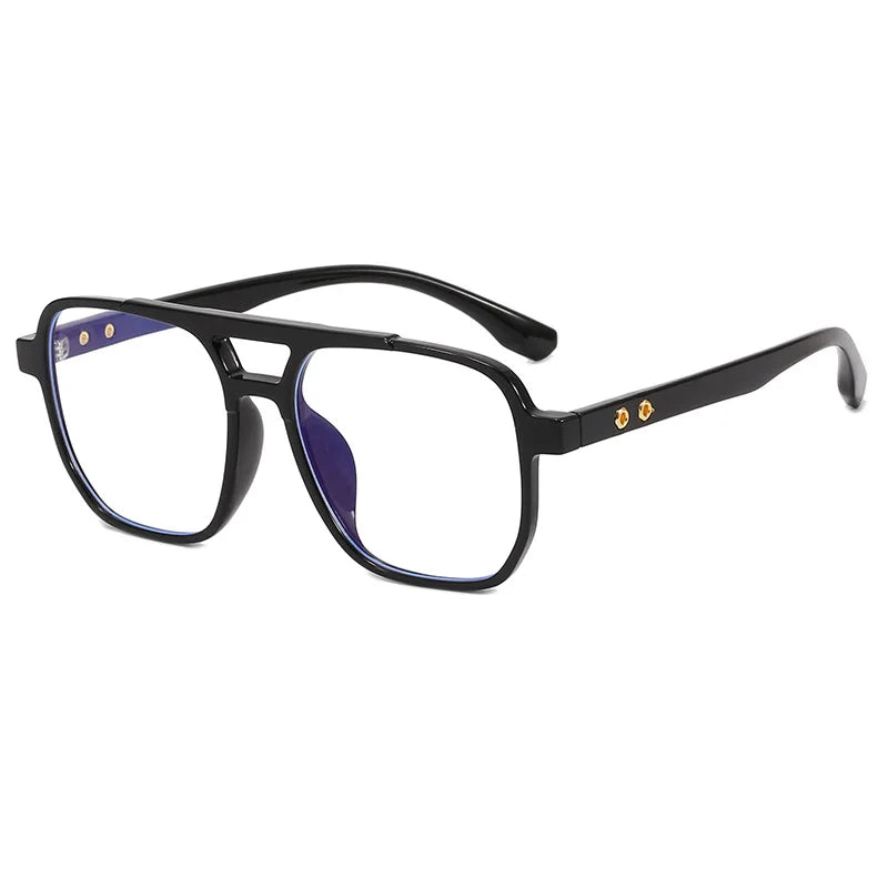 STORY L117 Fashion Block Blue Light Glasses Women Classic Square Anti Blue Light Retro TR90 Double Bridge Eyewear Men Women