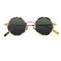 Custom Fancy Leopard Frame Round Lens Acetate Women Men Sunglasses
