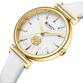 CURREN 9078 Ladies Watches Luxury Fashion Leather Quartz Wristwatches Women Flowers Dial Clock Lady Watch Relogio Feminino