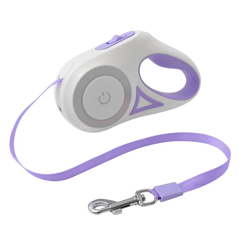 Hot Sale Retractable Dog Leash With LED Light Durable Dog Walking Nylon Dog Leash Pet Traction Rope