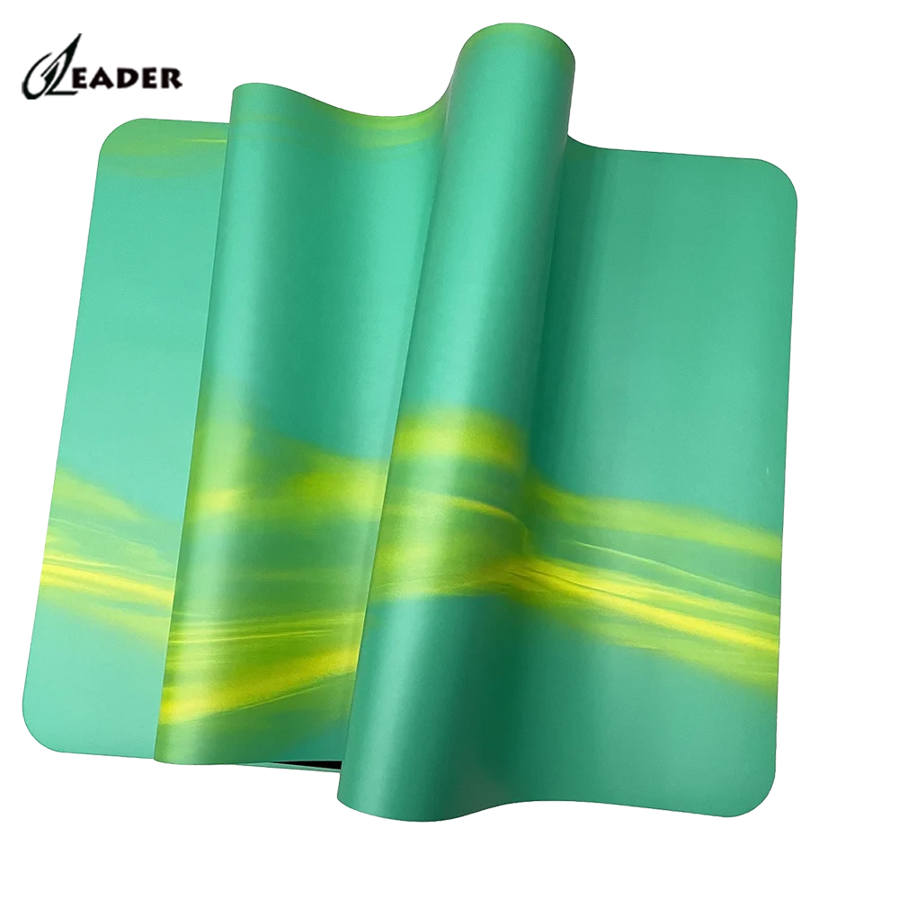 Custom Printed Pu Leather Natural Rubber  Yoga Mat Tapis Tapetes Mat De Yoga Yogamat Yogamatt Eco Friendly German Yoga Matt