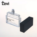 Devi Wholesale Factory Price Man Perfume Glass Bottle Silver Cap Fancy 45ml Hot Stamping Pump Sprayer Carton