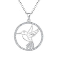 Custom Wholesale Fashion Jewelry 925 Sterling Silver Shinny Personality Animal Bird Crystal Pendant Necklace for Women