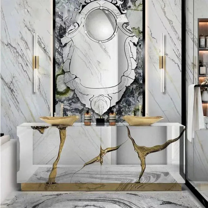 177x90x50cm Factory Saling Antique Golden Mirrored Cabinet Coffee Table Living Room Mirror Furniture