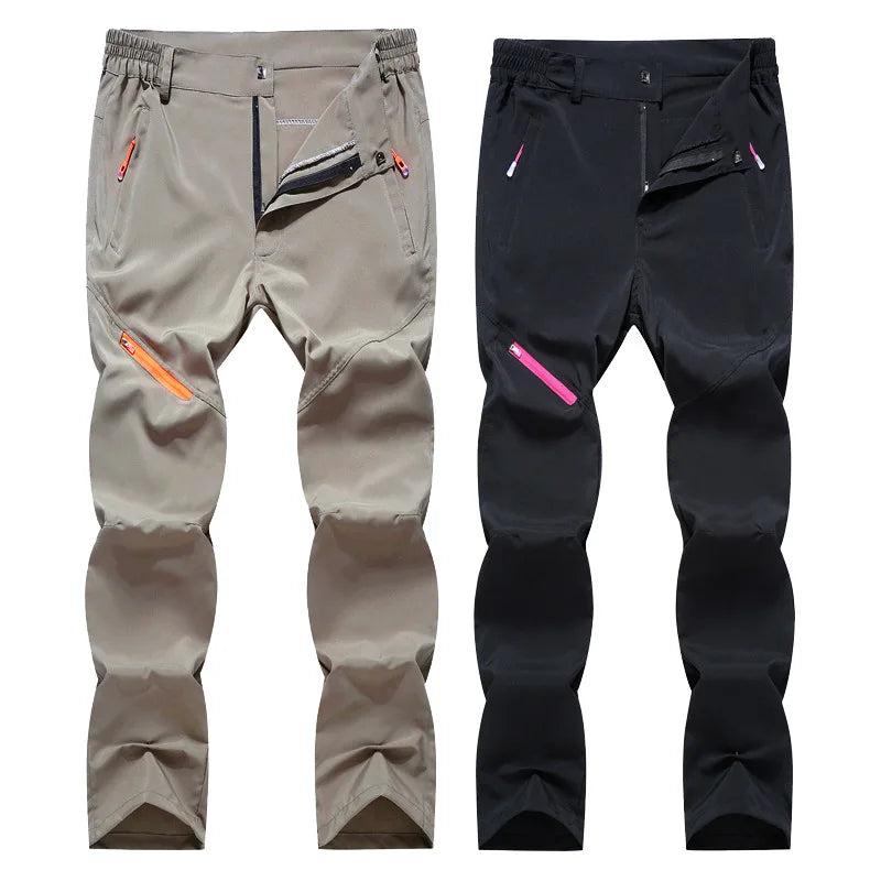 Elastic Hiking Pants Men Women Outdoor Summer Quick Dry Windproof Waterproof Trekking Climbing Wear-resistant Breathable Pants