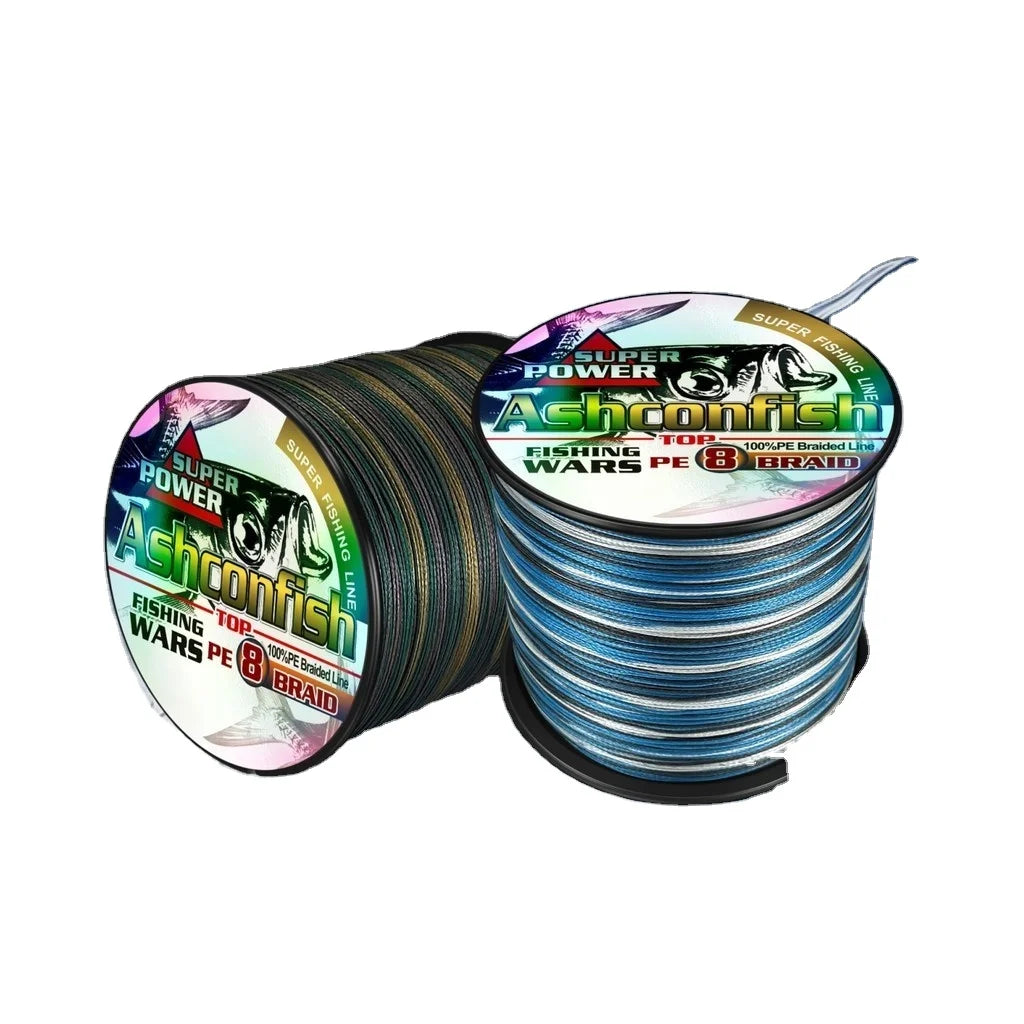 Manufacturer Wholesale UHMW 8X Braid Camo Multifilament Floating Line High Strength Water Resistant OEM Fishing Line