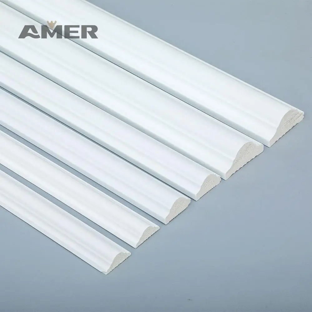 Rongke OEM Factory Wholesale Floor Transition Accessories Plastic Led White Skirting Board Tile Trim Fiber Skirting Type With Le