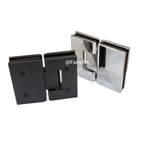 Shower Glass Door Hardware Heavy Duty Glass to Glass Hinge 180 Degree Brass Door Hinge for Bathroom