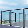 Outdoor Stainless Steel Stair Railing Post Glass Balcony Balustrade Deck Railing