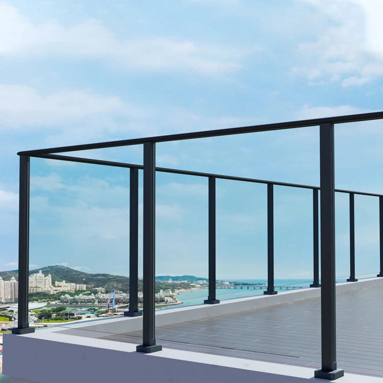 Outdoor Stainless Steel Stair Railing Post Glass Balcony Balustrade Deck Railing