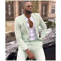Spring and Summer Fashion Men's Suit Single-Breasted Notch Lapel Slim Wedding Groomsmen Slim Two-Piece Suit (Jacket +Pants)
