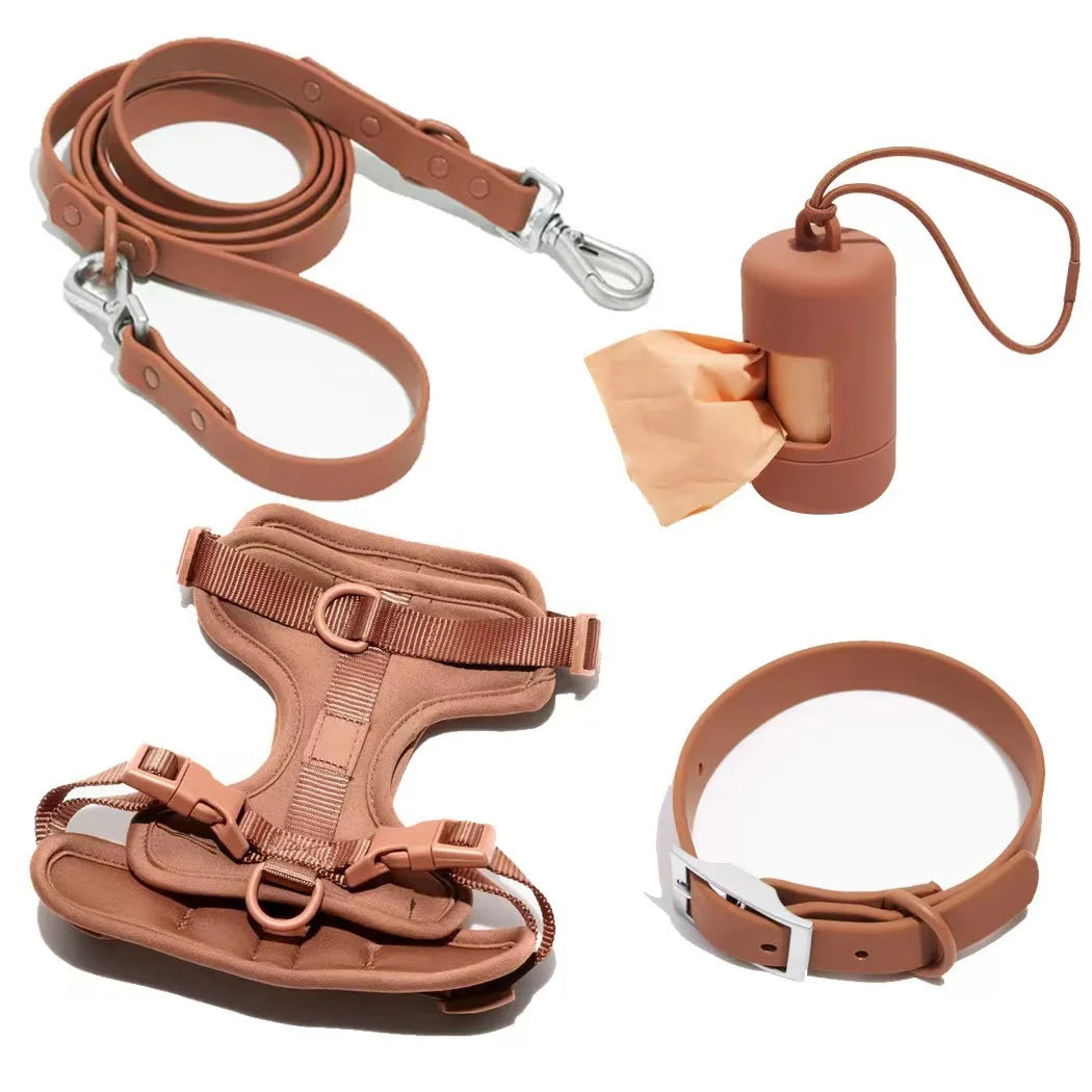 Multi-colors Dog Harness and Leash Set for Small Puppy No Pull PVC Adjustable Pet Luxury  Dog Harness