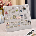 Wholesale Boutique Flat Velvet Necklace Earrings Jewelry Display Tray Stand Black Grey and Black for Shop